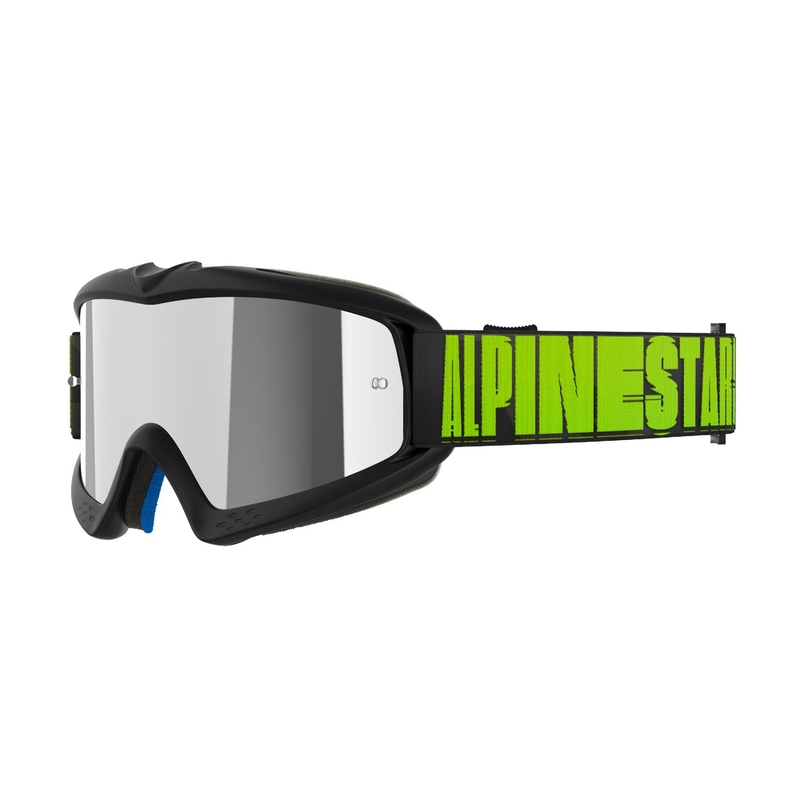 Alpinestars Vision Youth Hollow gyerek motocrossz szemüveg fekete-antracit-fluo sárga, tükörezüst plexivel