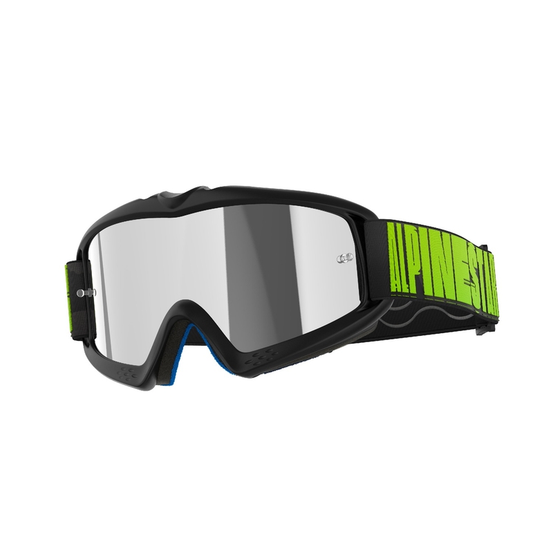Alpinestars Vision Youth Hollow gyerek motocrossz szemüveg fekete-antracit-fluo sárga, tükörezüst plexivel
