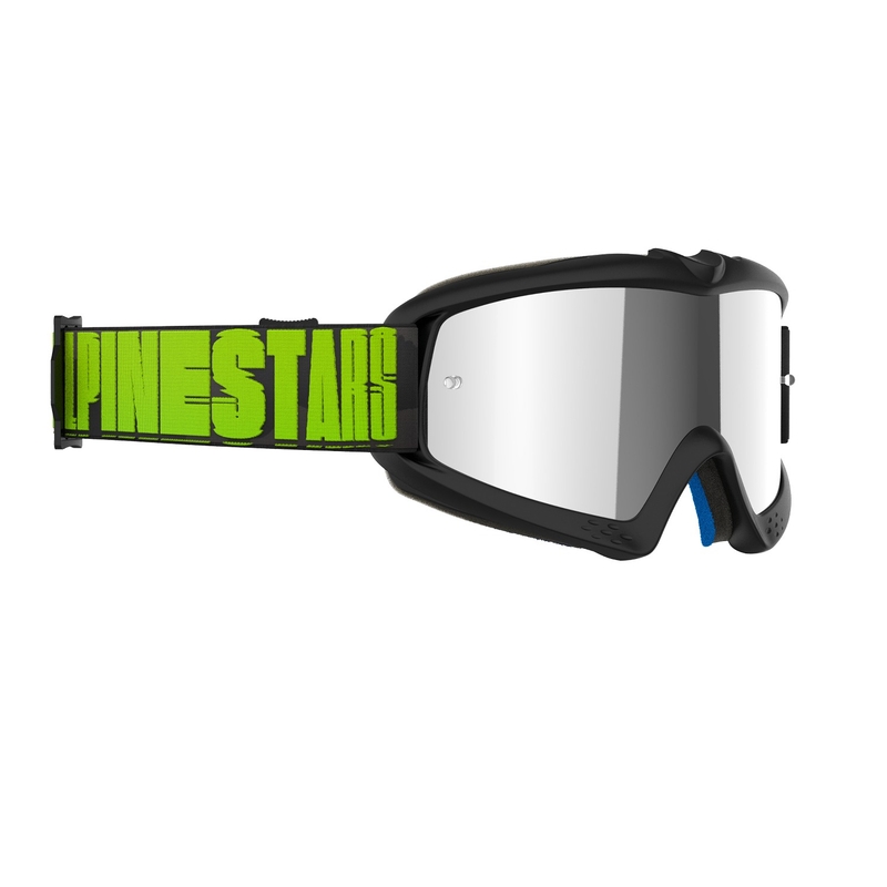 Alpinestars Vision Youth Hollow gyerek motocrossz szemüveg fekete-antracit-fluo sárga, tükörezüst plexivel
