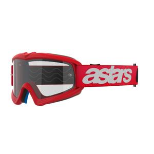 Alpinestars Vision Youth Blaze gyerek motocrossz szemüveg piros, átlátszó plexivel