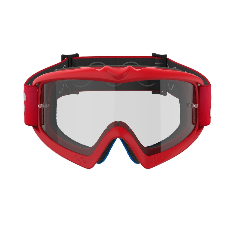 Alpinestars Vision Youth Blaze gyerek motokrossz szemüveg piros, átlátszó plexivel