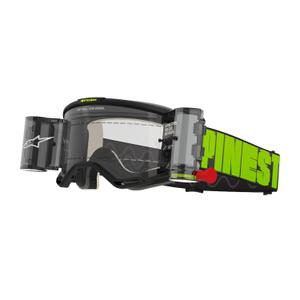 Alpinestars Vision 5 Hollow ROLL-OFF Wide Vision motokrossz szemüveg szürke-fluo sárga, átlátszó plexivel
