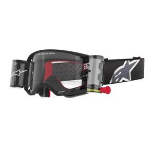 Alpinestars Supertech Corp ROLL-OFF Wide Vision motokrossz szemüveg fekete-szürke, átlátszó plexivel