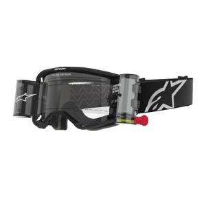 Alpinestars Vision 8 Corp ROLL-OFF Wide Vision motokrossz szemüveg fekete, átlátszó plexivel