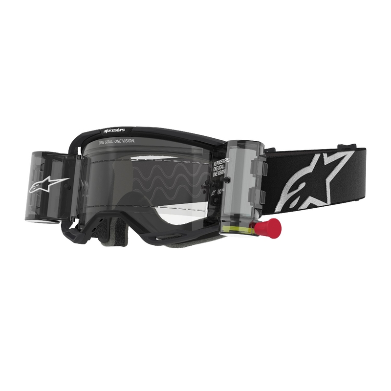 Alpinestars Vision 8 Corp ROLL-OFF Wide Vision motokrossz szemüveg fekete, átlátszó plexivel