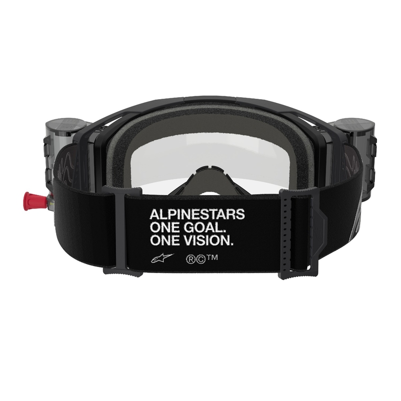 Alpinestars Vision 8 Corp ROLL-OFF Wide Vision motokrossz szemüveg fekete, átlátszó plexivel