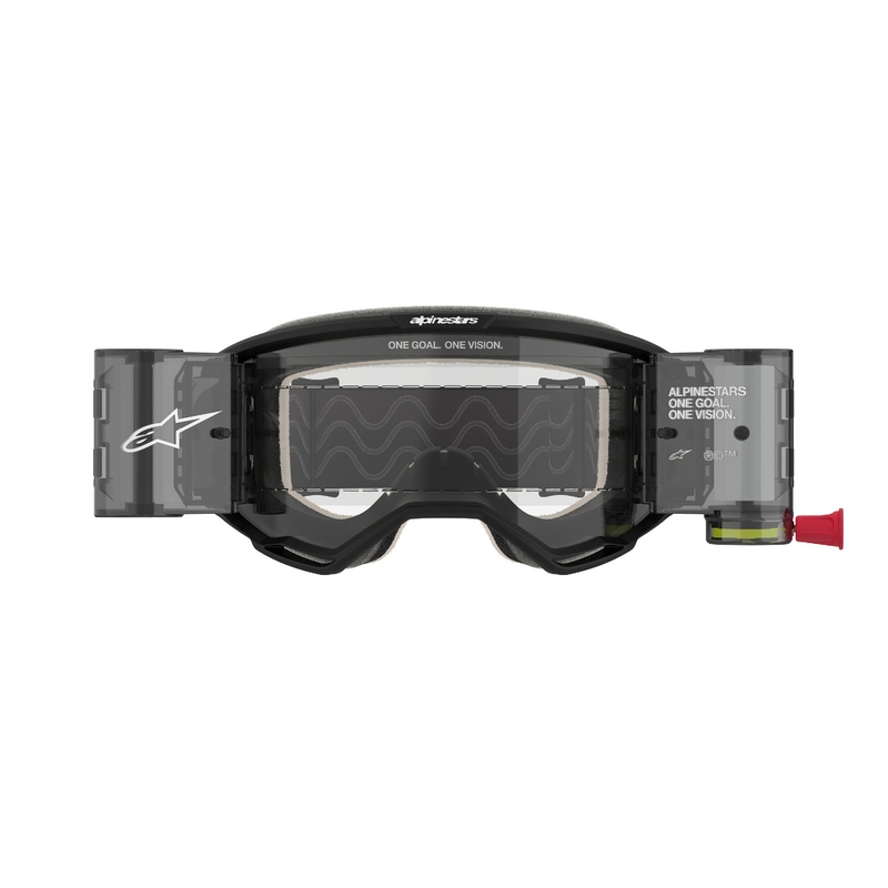 Alpinestars Vision 5 Corp ROLL-OFF Wide Vision motokrossz szemüveg fekete, átlátszó plexivel