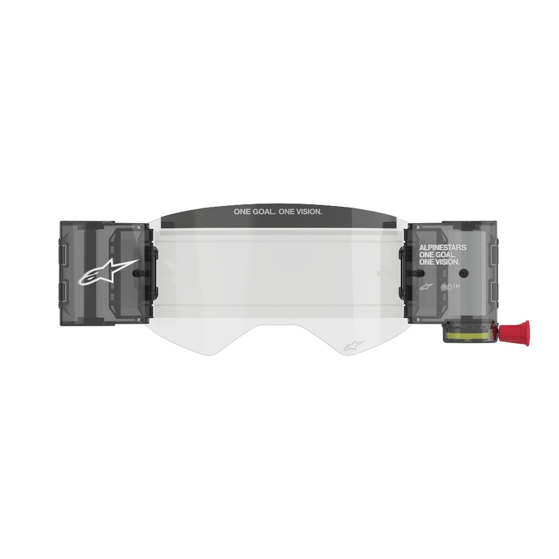 Tartalék készlet az Alpinestars Roll-Off Wide Vision Supertech szemüveghez átlátszó plexi,  csapokkal a szakítófóliákhoz