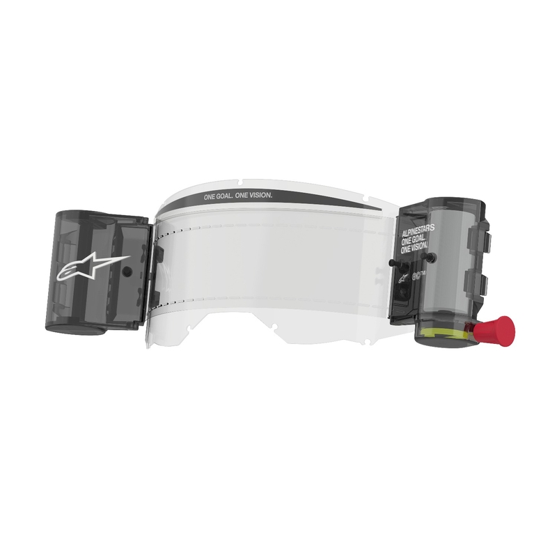 Tartalék készlet az Alpinestars Roll-off Wide Vision és a Vision 8/5/3 szemüveghez, csapokkal a leszakítható fóliákhoz, átlátszó plexi