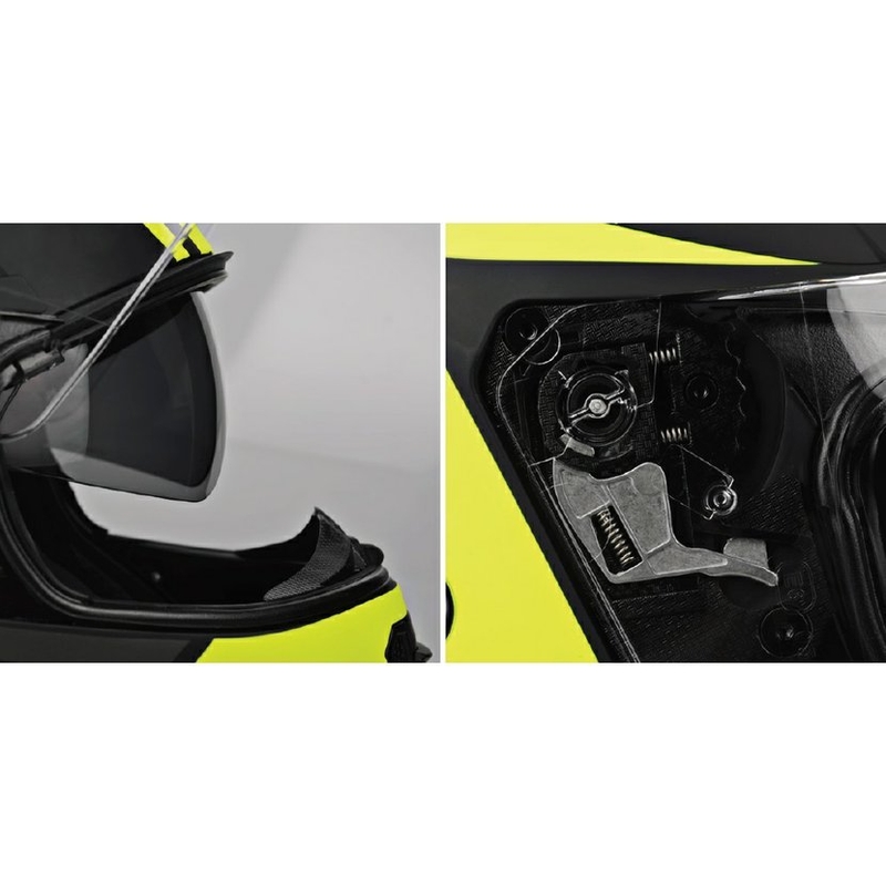 Billenő kerékpár pŕilba motorkerékpárhoz Lazer Lugano Z-generációs fekete-fluo sárga