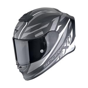Scorpion EXO-R1 EVO CARBON AIR RUNNER zárt motoros bukósisak matt fekete-fehér