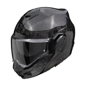 Scorpion EXO-TECH EVO ONYX CARBON Solid hátrahajtható állú bukósisak fekete