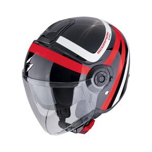 Scorpion EXO-CITY II RIVA nyitott motorkerékpár sisak fekete-piros