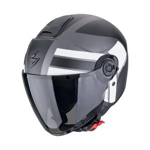 Scorpion EXO-CITY II BLUR nyitott motoros bukósisak matt ezüst-fekete-fehér