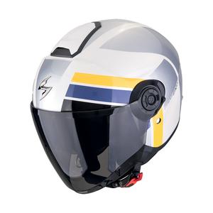 Scorpion EXO-CITY II BLUR nyitott motoros bukósisak fehér-ezüst-sárga