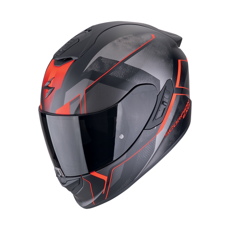 Scorpion EXO-1400 EVO II AIR INTENSIO zárt motoros bukósisak matt fekete-piros kiárusítás