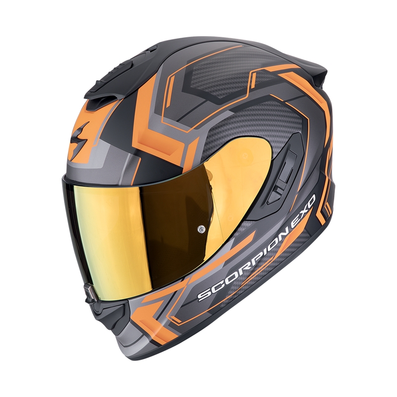 Scorpion EXO-1400 EVO II AIR LINART zárt motoros bukósisak matt fekete-narancssárga kiárusítás