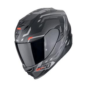 Scorpion EXO-520 EVO AIR RANKA zárt motoros bukósisak matt fekete-ezüst-piros