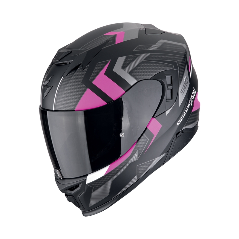 Scorpion EXO-520 EVO AIR SENSUS zárt motoros bukósisak matt fekete-rózsaszín kiárusítás