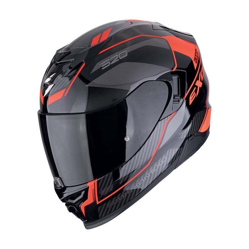 Scorpion EXO-520 EVO AIR LENA zárt motoros bukósisak fekete-piros