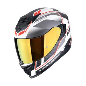 Scorpion EXO-520 EVO AIR LENA zárt motoros bukósisak matt fehér-ezüst-piros