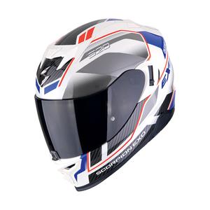 Scorpion EXO-520 EVO AIR LENA zárt motoros bukósisak gyöngyházfehér-kék