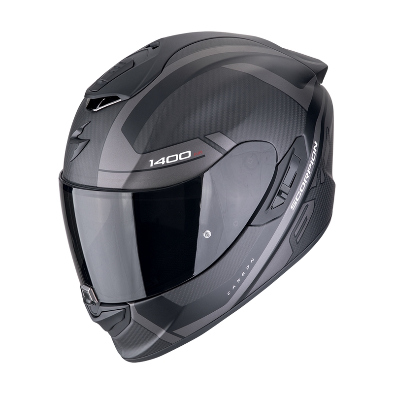 Scorpion EXO-1400 EVO II CARBON AIR ENKO zárt motoros bukósisak matt fekete-ezüst