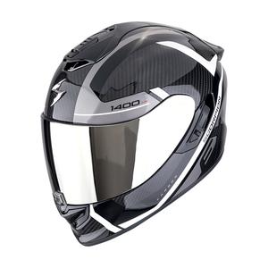 Scorpion EXO-1400 EVO II CARBON AIR ENKO zárt motoros bukósisak fekete-ezüst-fehér