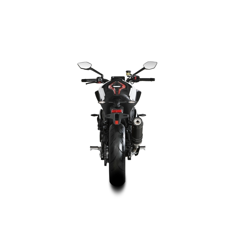 Kipufogóvég STORM GP Black with carbon cap részére CFMOTO 450 NK 2023-2024