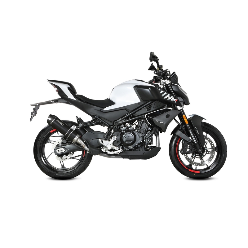 Kipufogóvég STORM GP Black with carbon cap részére CFMOTO 450 NK 2023-2024