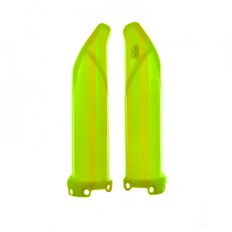 Fork Guards POLISPORT Yellow fluo részére KAWASAKI KX 250 (F) 4T 2009-2026, KAWASAKI KX 450 (F) 2009-2026