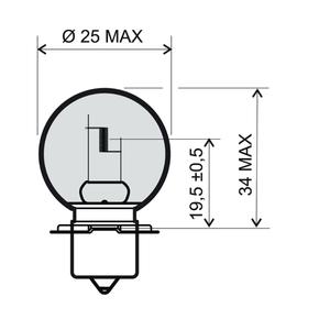Lamp RMS 246510432 12V 20W, P26S fehér