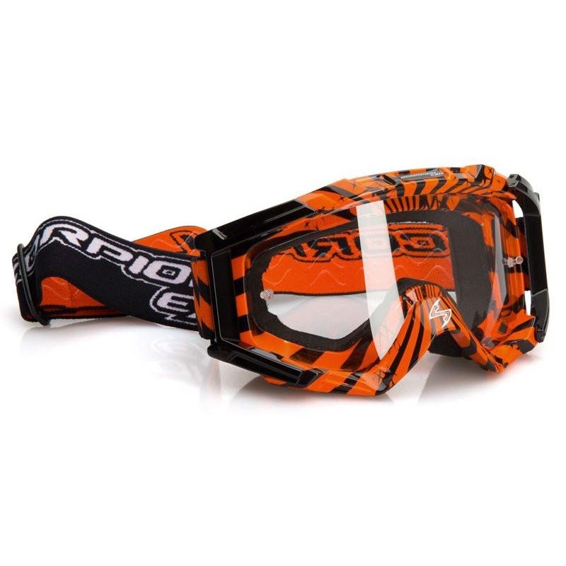 Motocross szemüveg Scorpion E15 narancssárga-fekete