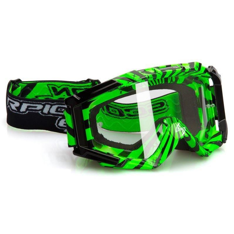 Motocross szemüveg Scorpion E15 fluo zöld-fekete