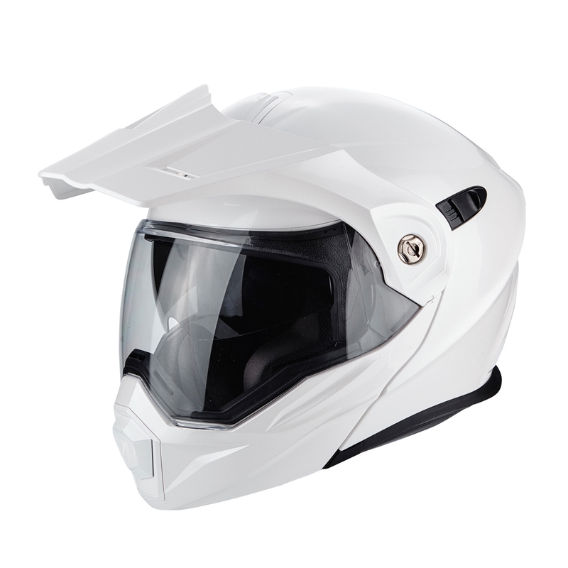 Összecsukható enduro sisak Scorpion ADX-1 fehér gyöngy