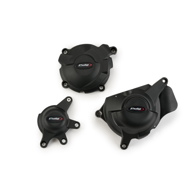 Engine covers PUIG Track for Championship fekete included 3 covers