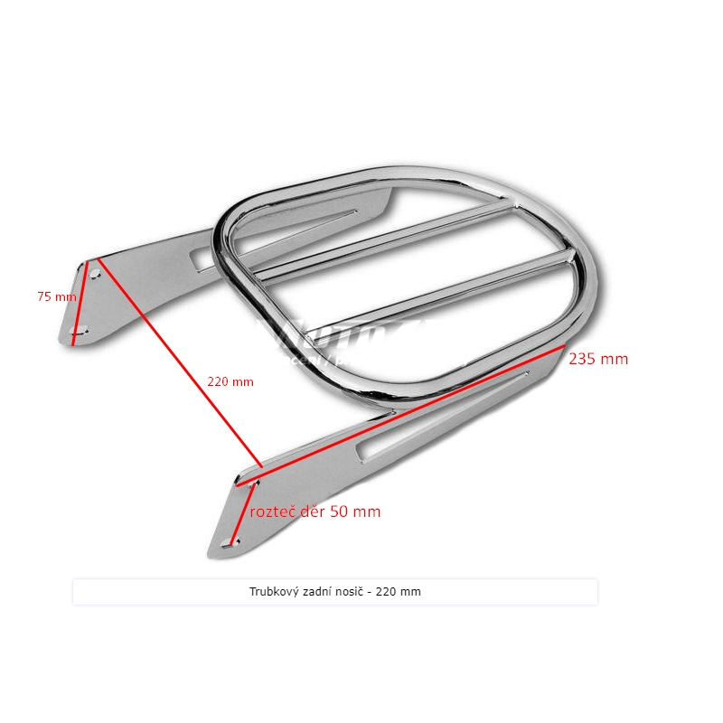 Cső alakú hátsó tartó - 220 mm