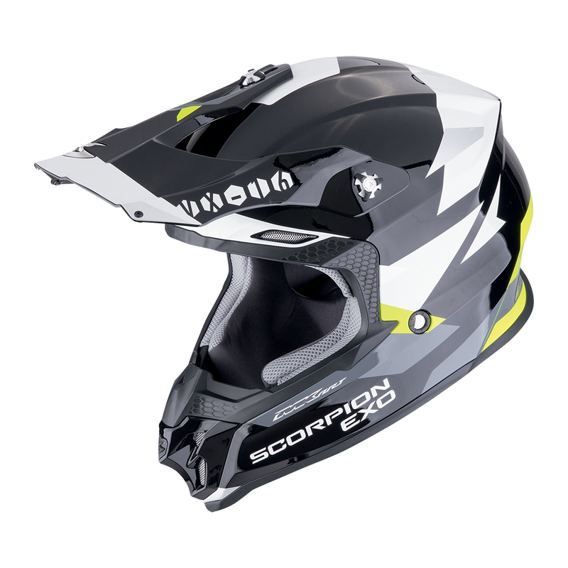 Scorpion VX-16 EVO AIR ROD motokrossz bukósisak fekete-fluo sárga