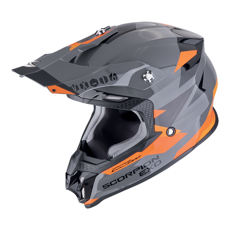 Scorpion VX-16 EVO AIR ROD motokrossz bukósisak szürke-narancssárga