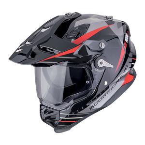 Scorpion ADF-9000 Air Feat enduro bukósisak fekete-ezüst-piros