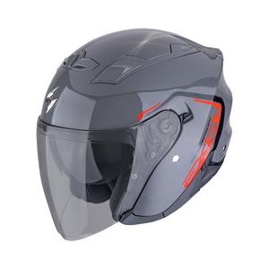 SCORPION EXO-230 CIT-E nyitott motoros bukósisak szürke-piros