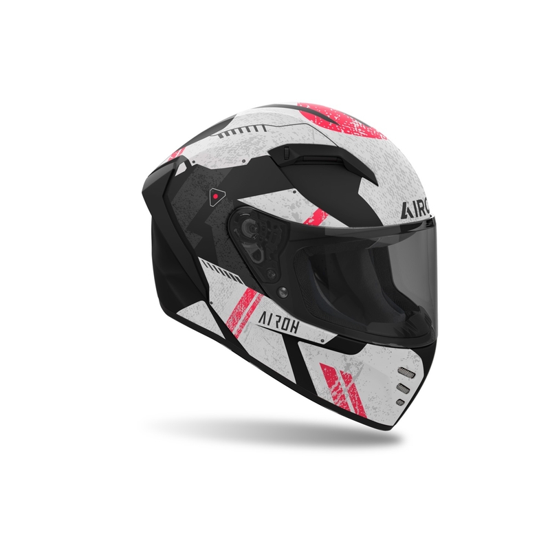 Airoh CONNOR Omega zárt motoros bukósisak matt fehér-piros