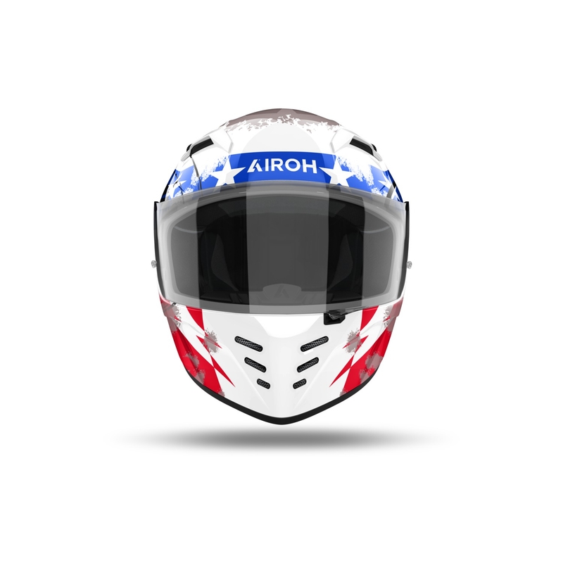 Airoh CONNOR Nation  zárt motoros bukósisak fehér-piros-kék