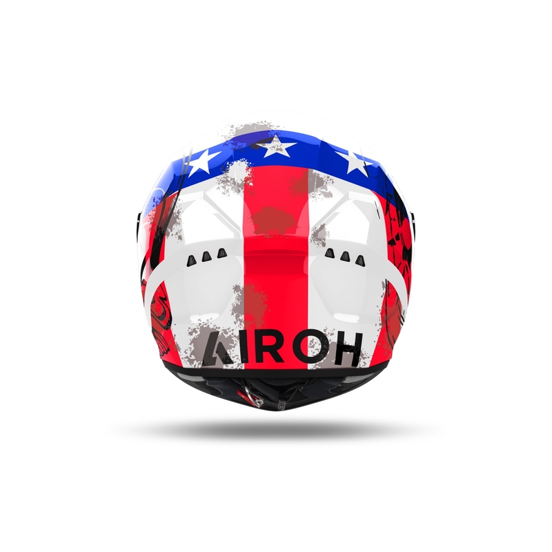 Airoh CONNOR Nation  zárt motoros bukósisak fehér-piros-kék