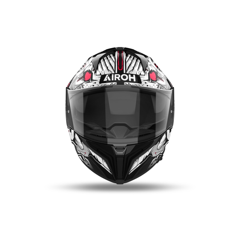 Airoh MATRYX Nytro zárt motoros bukósisak fényes fekete-fehér