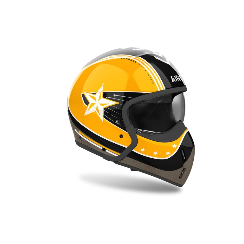 Airoh J110 Command levehető állú motoros bukósisak fényes sárga