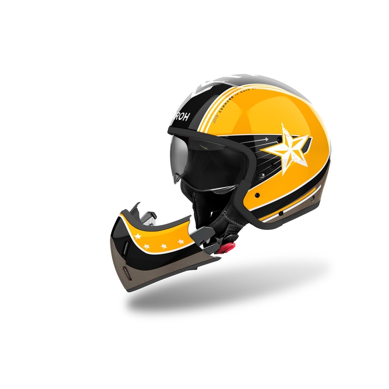 Airoh J110 Command levehető állú motoros bukósisak fényes sárga