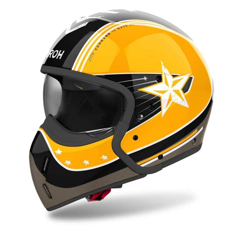 Airoh J110 Command levehető állú motoros bukósisak fényes sárga