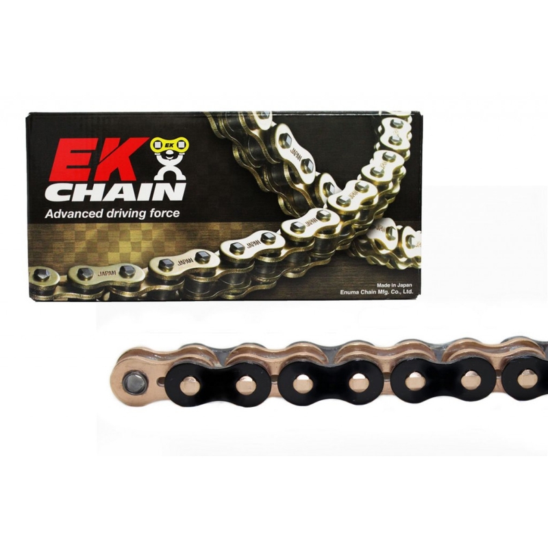 QX - gyűrűs lánc - Made in JAPAN EK 520 SRX2 108 L Black/Gold/GP