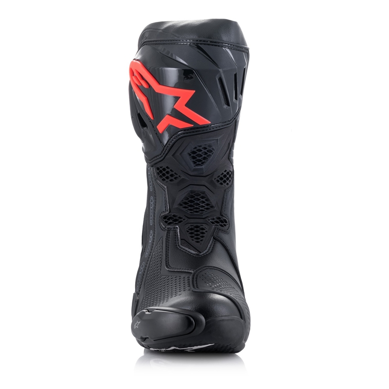 Alpinestars Supertech R motoros csizma fekete-fehér-fluo piros-fluo sárga